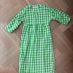 Mara Hoffman  Checked Midi Dress